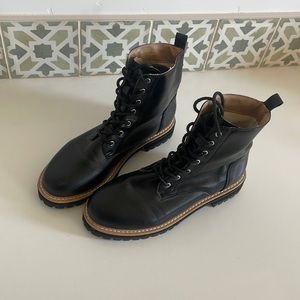 Like NEW BLACK LACE UP BOOTS